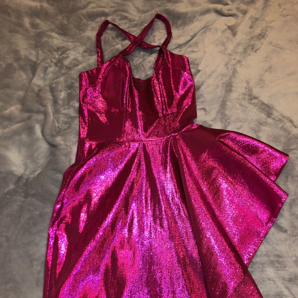 Deadly Dames Pink Lame Dress